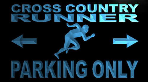 Cross Country Runner Parking Only Neon Sign